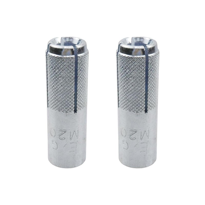 Sscon 2 Pcs 3/4 Inch Premium Zinc Plated Carbon Steel Concrete Knurled Drop in Anchors Secure Mounting for Home and Applications - Image 1